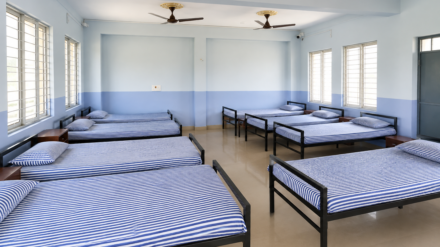 Residential hostel block and campus facilities