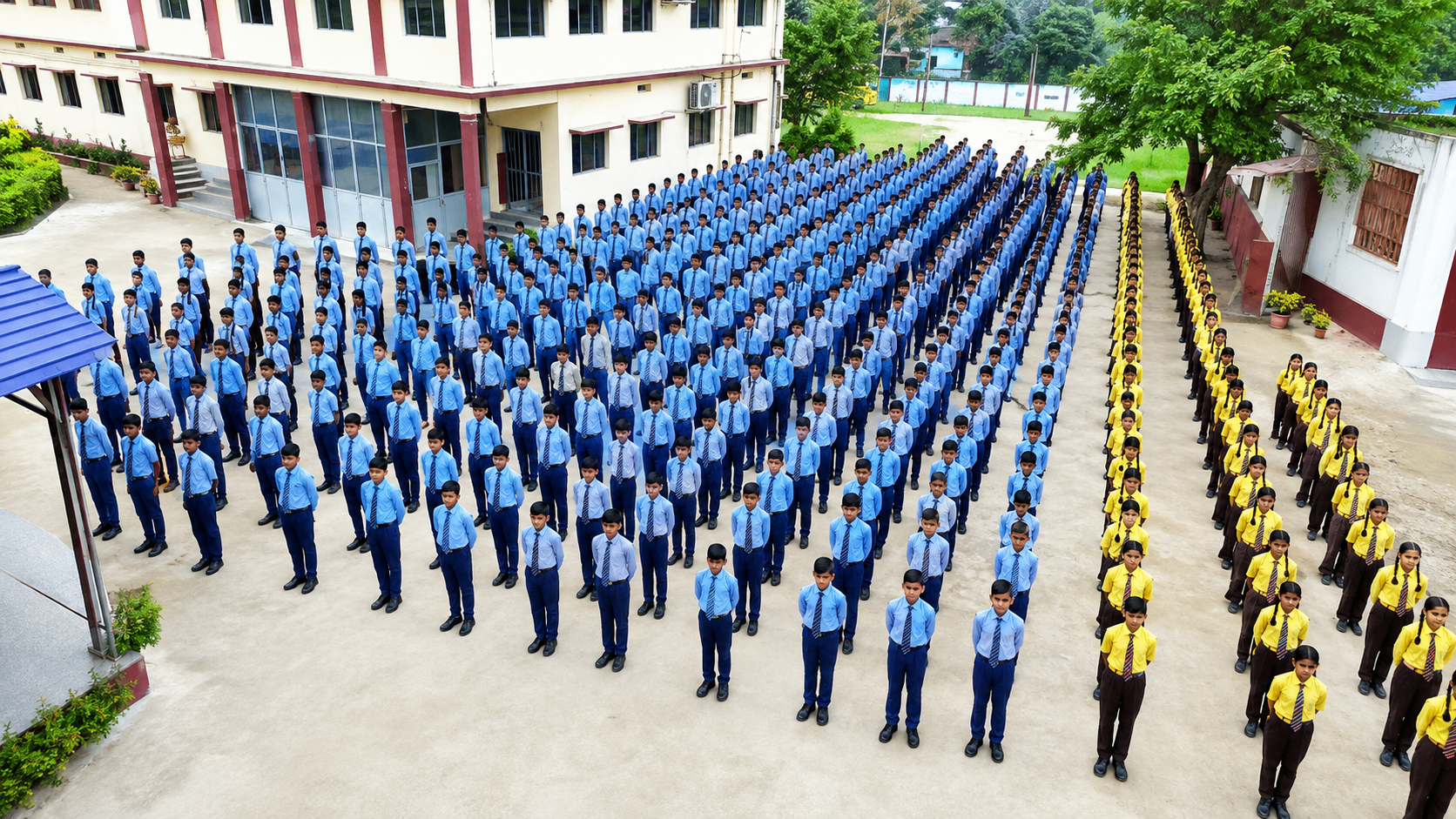 Roshani Public School Students and Assembly